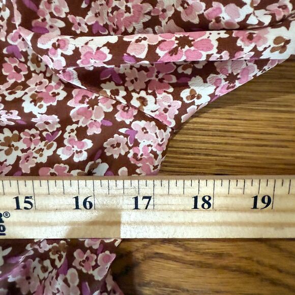 Altard State Tie Front Crop Top Floral Print Hippie Boho Peasant‎ size Medium - Picture 2 of 4